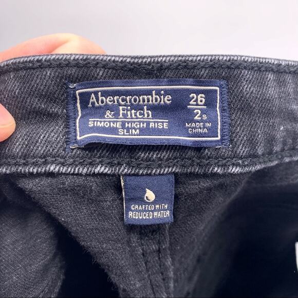 Abercrombie and Fitch Simone High Rise Slim Black Jeans Size 26 - Picture 9 of 9
